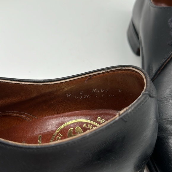 Dack’s Bespoke Quality 9. Black leather derby beautiful condition. - Picture 3 of 6